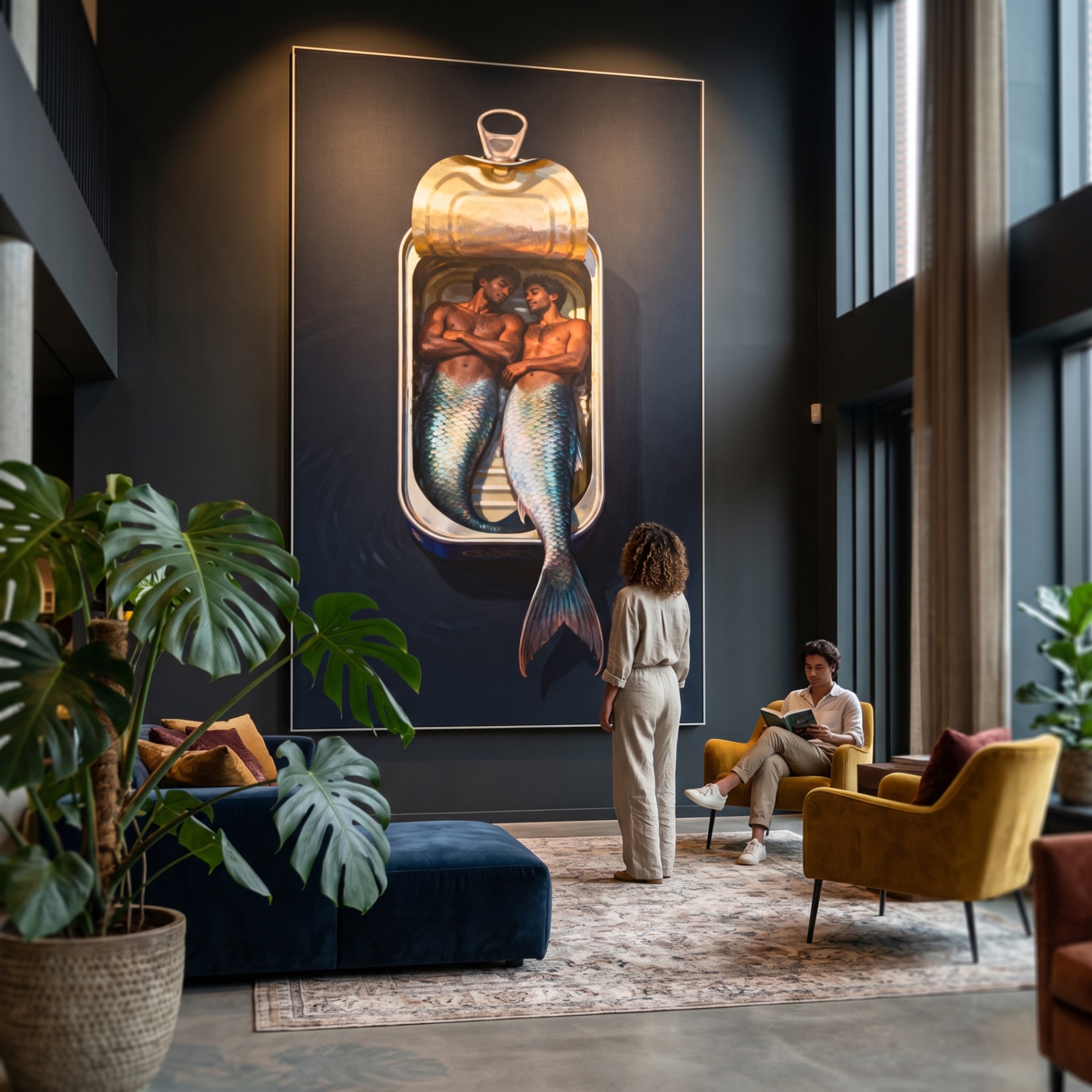 MAISON TamTam – Meerjungfrauen-Motiv in der Hotellobby